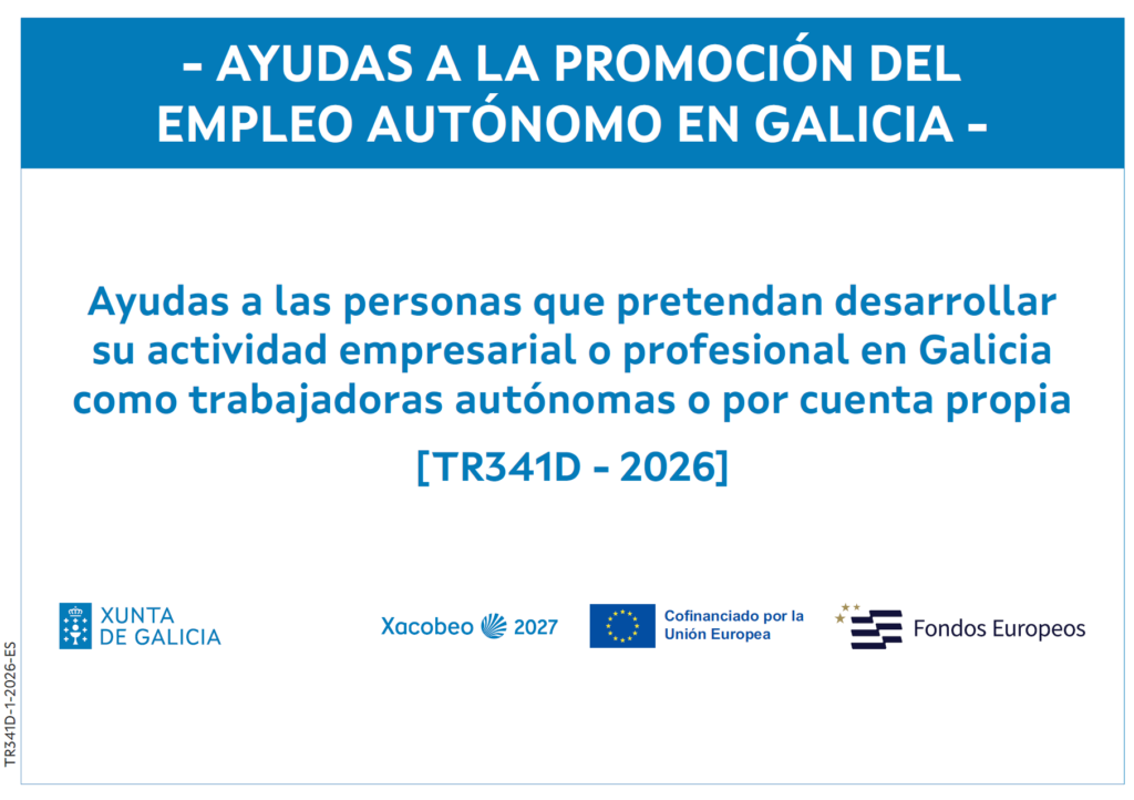 Cartel ayuda promoción empleo autónomo